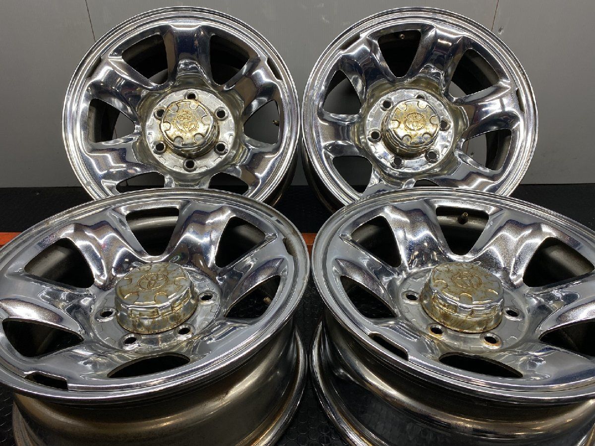 激レア　希少　185 ハイラックスサーフ　純正 ホイール　メッキ　16インチ 希少】TOYOTA トヨタ 185系ハイラックスサーフ 純正メッキホイール 16