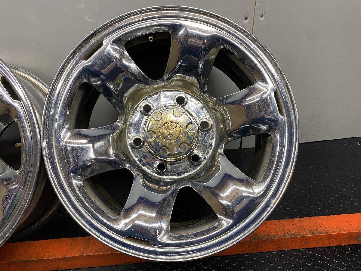 激レア　希少　185 ハイラックスサーフ　純正 ホイール　メッキ　16インチ 希少】TOYOTA トヨタ 185系ハイラックスサーフ 純正メッキホイール 16