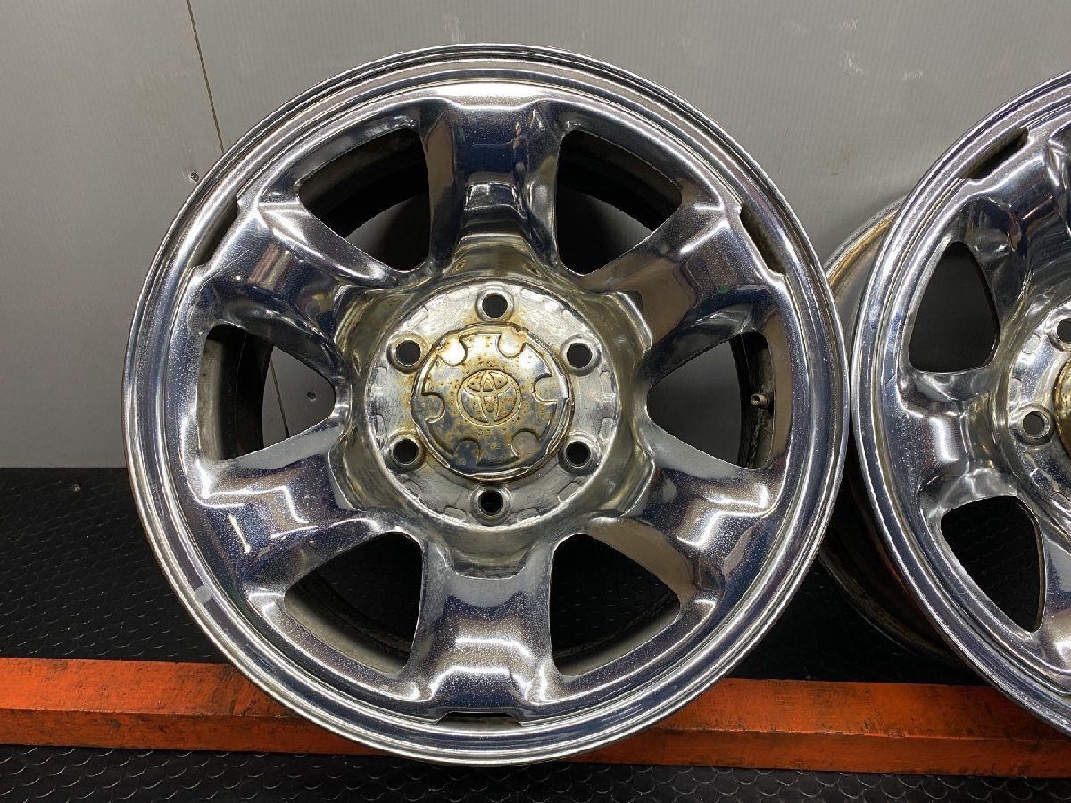 希少】TOYOTA トヨタ 185系ハイラックスサーフ 純正メッキホイール 16