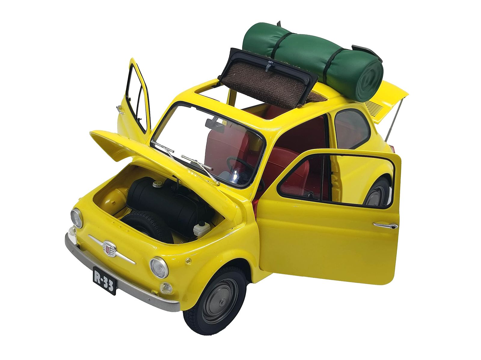 エスワンフォー(S14) キャラクタービークルシリーズ ルパン三世 カリオストロの城 FIAT500 1/12スケール ダイキャスト製ミニカー unisex