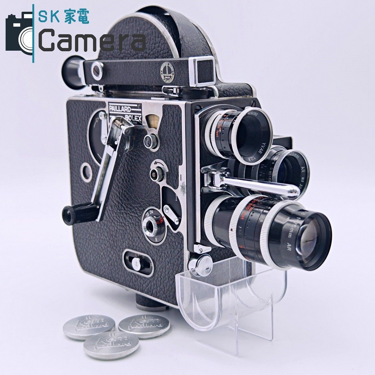 【中古】 RAILLARD BOLEX H16 16mm Kern-Paillard Switzerland YVR 75mm F2.8 SWITAR AR 25mm F1.4 YVAR AR 16mm F2.8 ボレックス