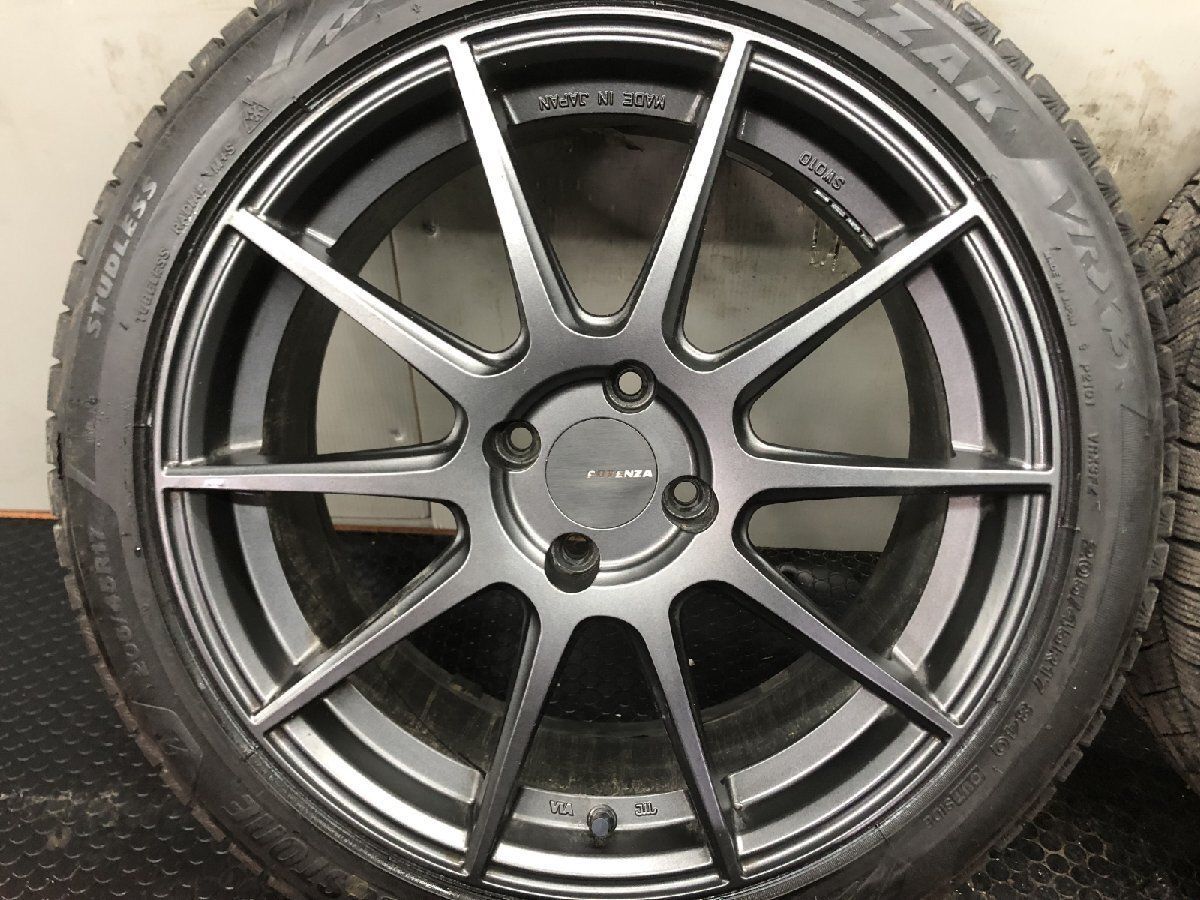 【BS BLIZZAK VRX3 205/45R17】スタッドレス【POTENZA SW010 ポテンザ 17インチ 7J4HPCD100+43】23年 バリ溝 軽量 ロードスター等 (STZ179) 【BS BLIZZAK VRX3 205/45R17】スタッドレス【POTENZA SW010 ポテンザ 17インチ 7J4HPCD100+43】23年 バリ溝 軽量 ロードスター等 (STZ179)