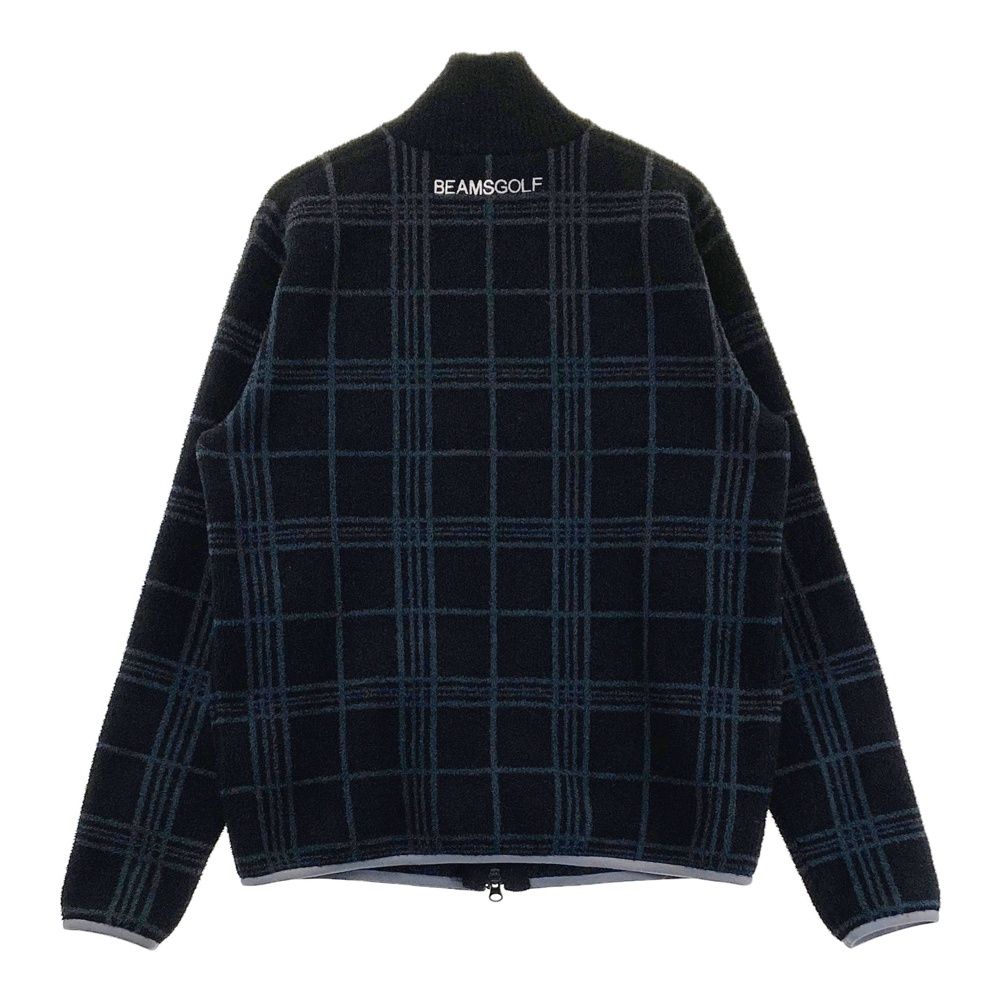 BEAMS GOLF ゴルフジャケット チェック柄 サイズ：M BEAMS GOLF ビームスゴルフ ニット ジップジャケット 格子