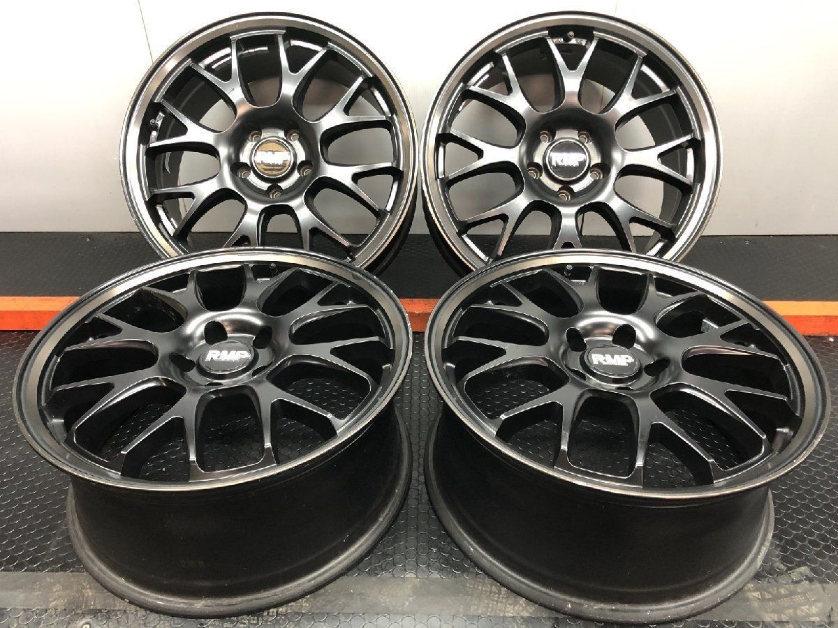MiD RMP 820F マルカサービス 18インチ 4本 8J5HPCD114.3+42 ブラック アルファード ヴェルファイア クラウン ハリアー等 (SHG067)