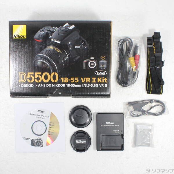 ソフマップ 〔中古品〕 NIKON D5500 18-55 VRII レンズキット ブラック 