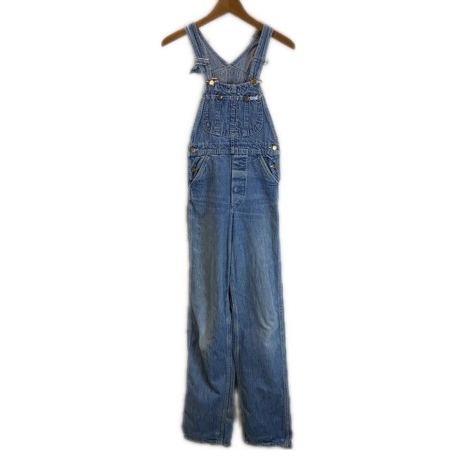【中古】　Lee　オーバーオール　80s vintage　80年代　OLD　ボトムス　デニム　ボタンフライ　USA製　アメカジ　キッズ　古着　/1018