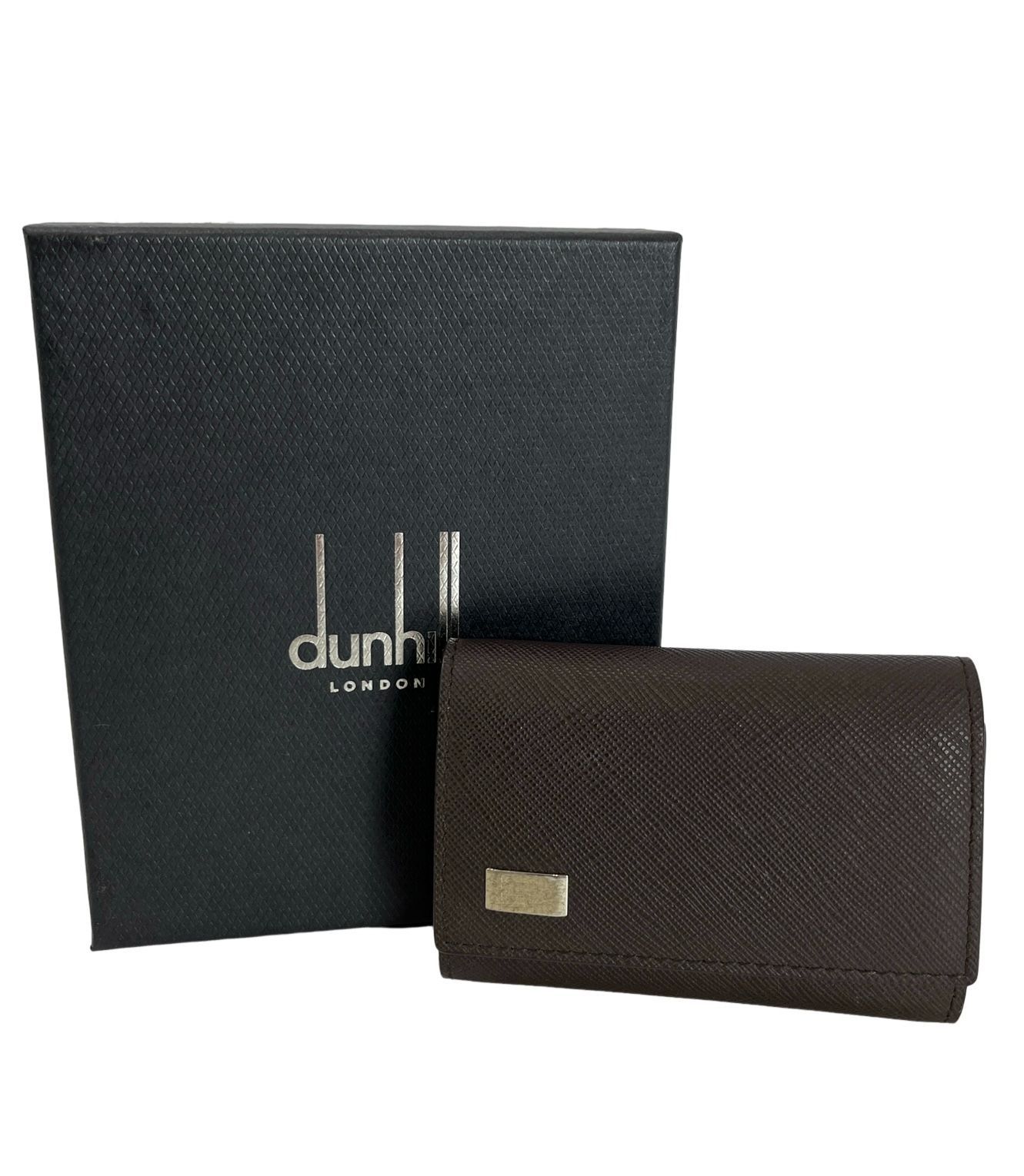 dunhill ダンヒル PLAIN 三つ折り 6連 キーケース キーホルダー サイドカー 本革 レザー 20R2P14PC201R ブラウン 茶