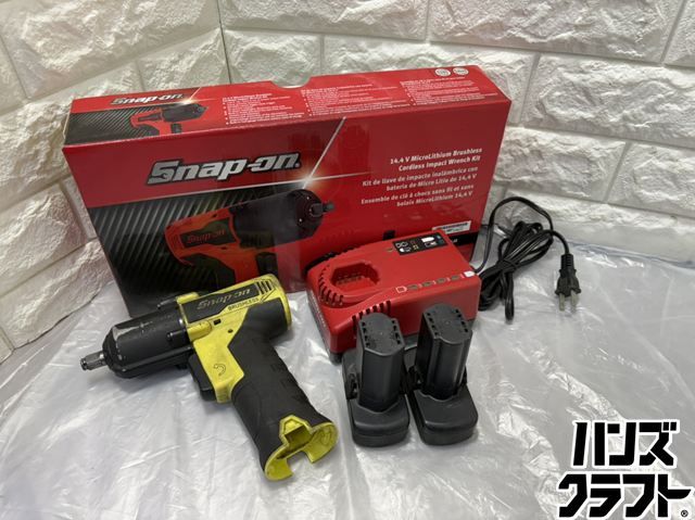 ▽【中古】スナップオン 14.4vコードレスインパクトレンチセットバッテリー2個充電器付CT861J2 CT861HV CTB8174 CTB8172BK CTCJ772 Snap-on