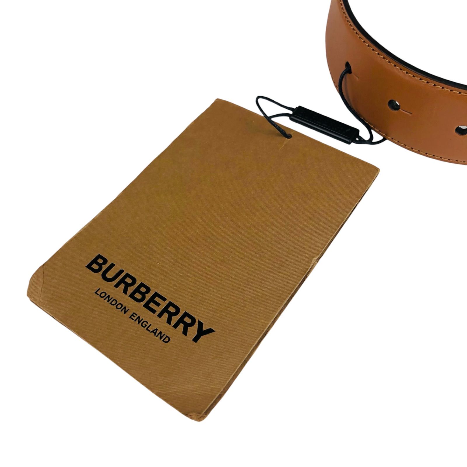 新品未使用☆BURBERRY☆バーバリー・メンズ レザー メタルダブルTBロゴ