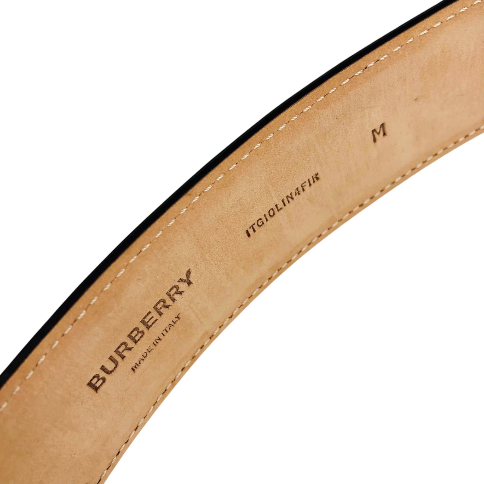 新品未使用☆BURBERRY☆バーバリー・メンズ レザー メタルダブルTBロゴ 