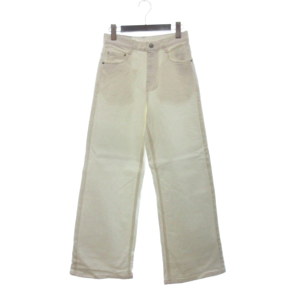 ドゥーズィエムクラス DEUXIEME CLASSE エブリデイアイライク EVERYDAY I LIKE 美品 24AW Loose Jeans バギーパンツ ワイドデニム ジッパーフライ 24-030-500-8080-3-0 白 ホワイト 34