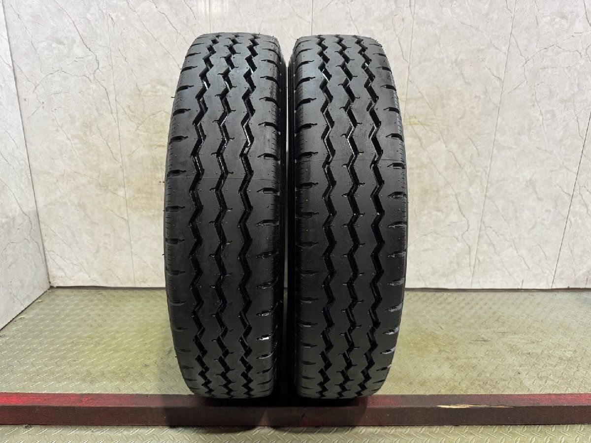 【新車外し】札幌発 引取OK YOKOHAMA MY257 225/80R17.5 123/122L 17.5インチ トラックタイヤ 夏タイヤ リブラグ 2本 24年製 4t　(FJR012)