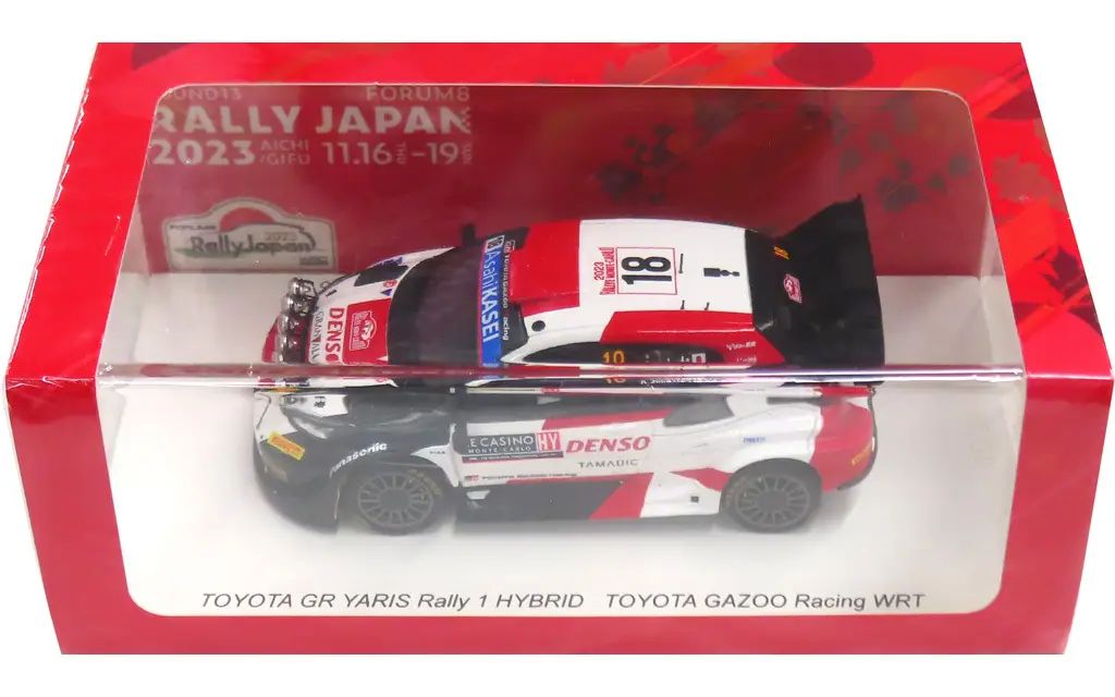 【中古】ミニカー 1/43 TOYOTA GR YARIS Rally 1 HYBRID TOYOTA GAZOO Racing WRT Rally Japan 2023 DENSO #18(ホワイト×レッド×ブラック) [FS45b]
