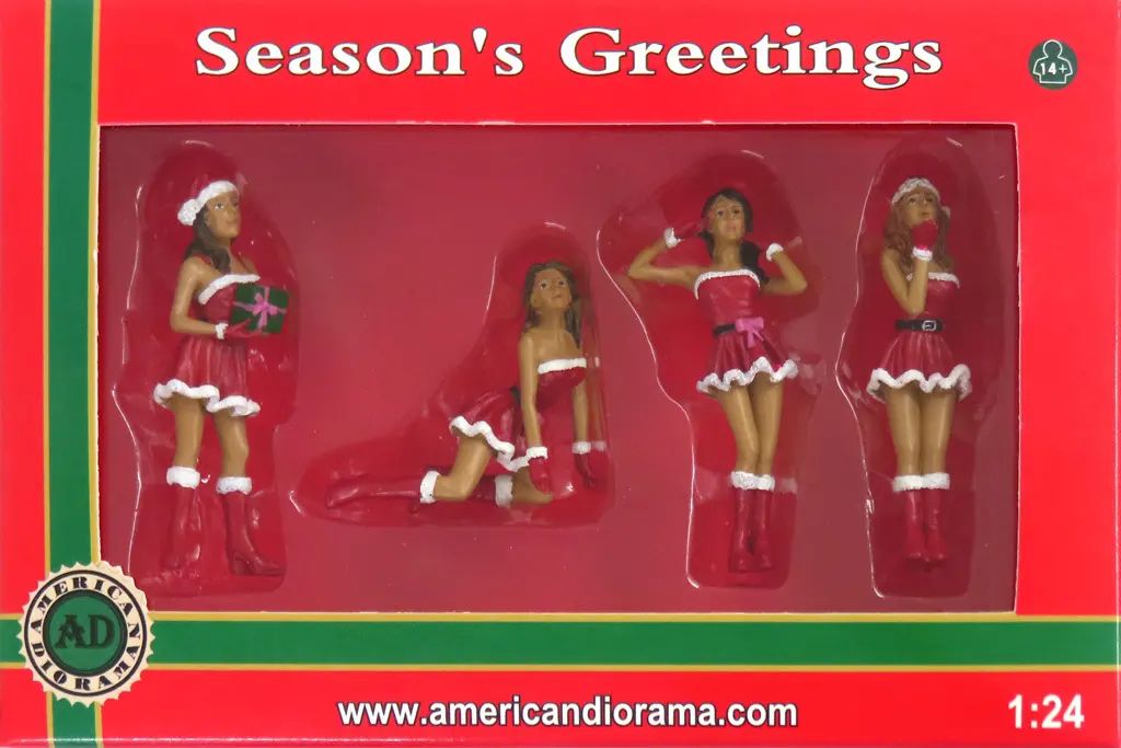 【中古】ミニカー 1/24 Season’s Greetings 2014 CHRISTMAS COLLECTION(4体セット)