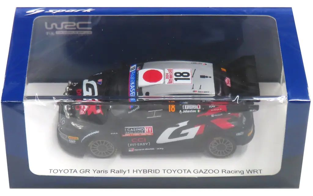 【中古】ミニカー 1/43 TOYOTA GR YARIS Rally 1 HYBRID TOYOTA GAZOO Racing WRT FIA WORLD RALLY AsahiKASEI #18(ブラック×シルバー×レッド) [FS49]