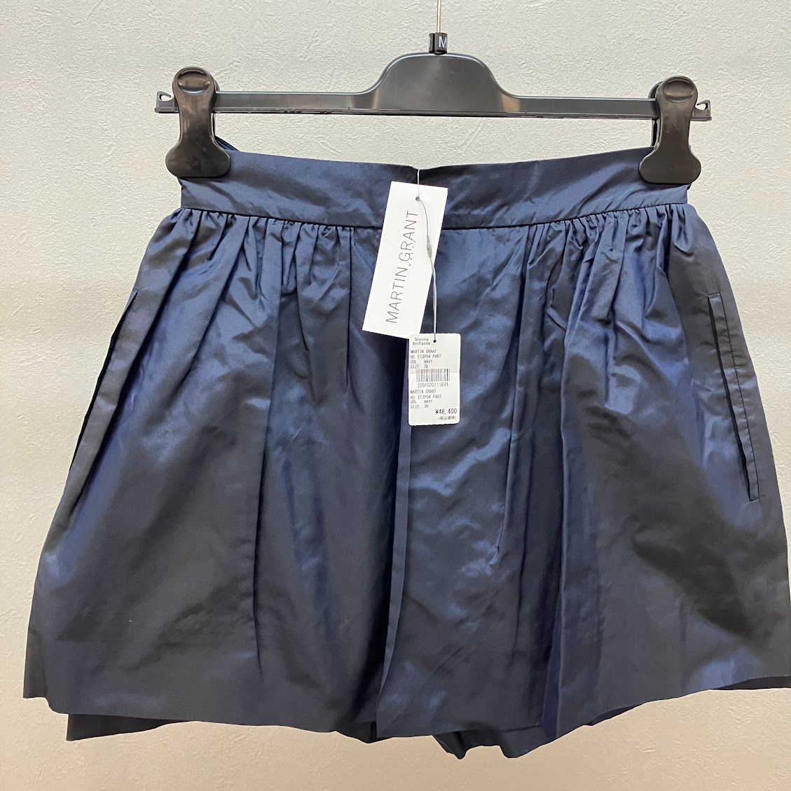 マーティングラント MARTIN GRANT シルク キュロットパンツ 紺 38 サイズ M