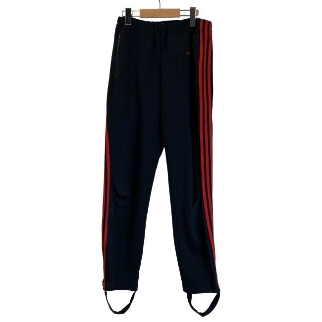 【中古】　adidas　トラックパンツ　80s vintage　80年代　OLD　ジャージパンツ　ウエストゴム　足掛け　センタープレス　デサント社　ATS-44F　日本製　スポーツ　古着　/1952
