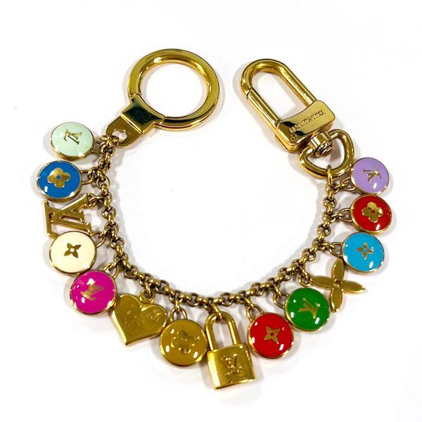 LOUIS VUITTON/ルイヴィトン ポルトクレ シェンヌパスティーユ M65380 ゴールド キーホルダー バッグ チャーム マルチカラー