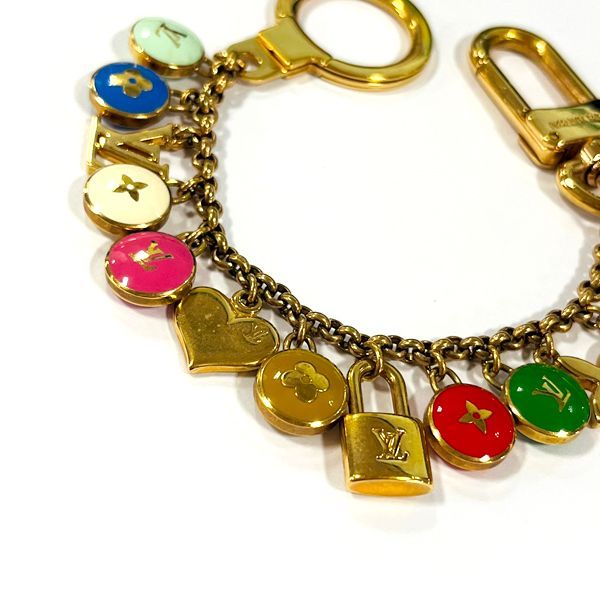 LOUIS VUITTON/ルイヴィトン ポルトクレ シェンヌパスティーユ M65380 ゴールド キーホルダー バッグ チャーム マルチカラー LOUIS VUITTON/ルイヴィトン ポルトクレ シェンヌパスティーユ M65380 ゴールド キーホルダー バッグ チャーム マルチカラー