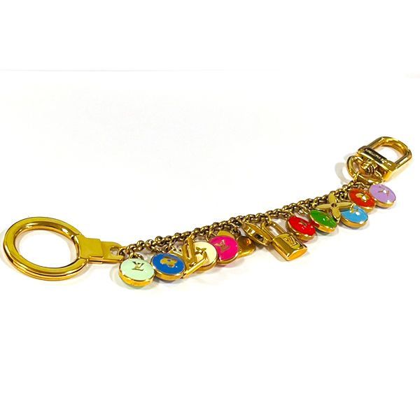 LOUIS VUITTON/ルイヴィトン ポルトクレ シェンヌパスティーユ M65380 ゴールド キーホルダー バッグ チャーム マルチカラー LOUIS VUITTON/ルイヴィトン ポルトクレ シェンヌパスティーユ M65380 ゴールド キーホルダー バッグ チャーム マルチカラー