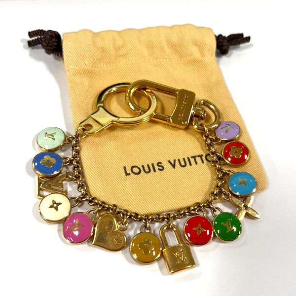 LOUIS VUITTON/ルイヴィトン ポルトクレ シェンヌパスティーユ M65380 ゴールド キーホルダー バッグ チャーム マルチカラー LOUIS VUITTON/ルイヴィトン ポルトクレ シェンヌパスティーユ M65380 ゴールド キーホルダー バッグ チャーム マルチカラー