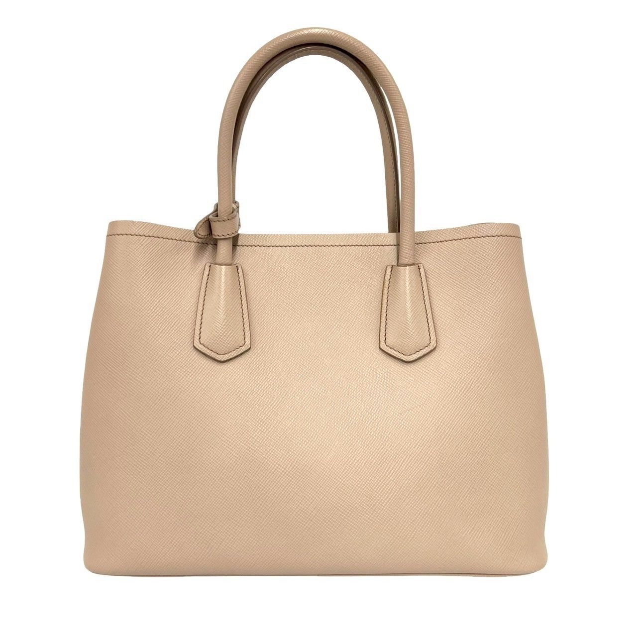極 美品 PRADA プラダ 三角ロゴ 金具 サフィアーノ レザー 本革 2way 
