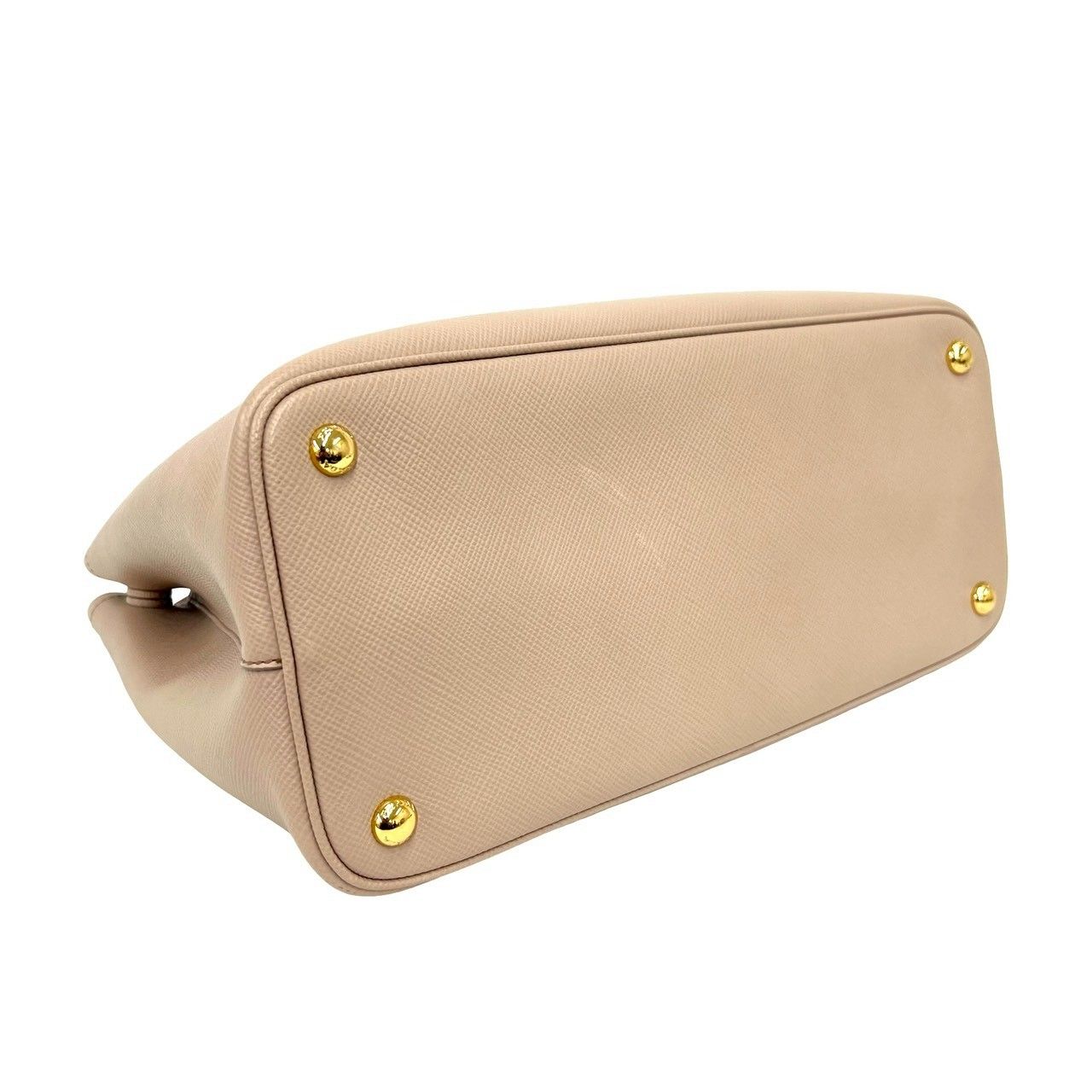 極 美品 PRADA プラダ 三角ロゴ 金具 サフィアーノ レザー 本革 2way 