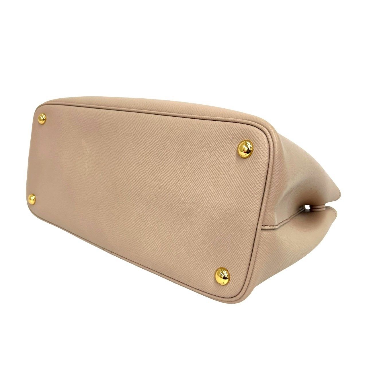 極 美品 PRADA プラダ 三角ロゴ 金具 サフィアーノ レザー 本革 2way 