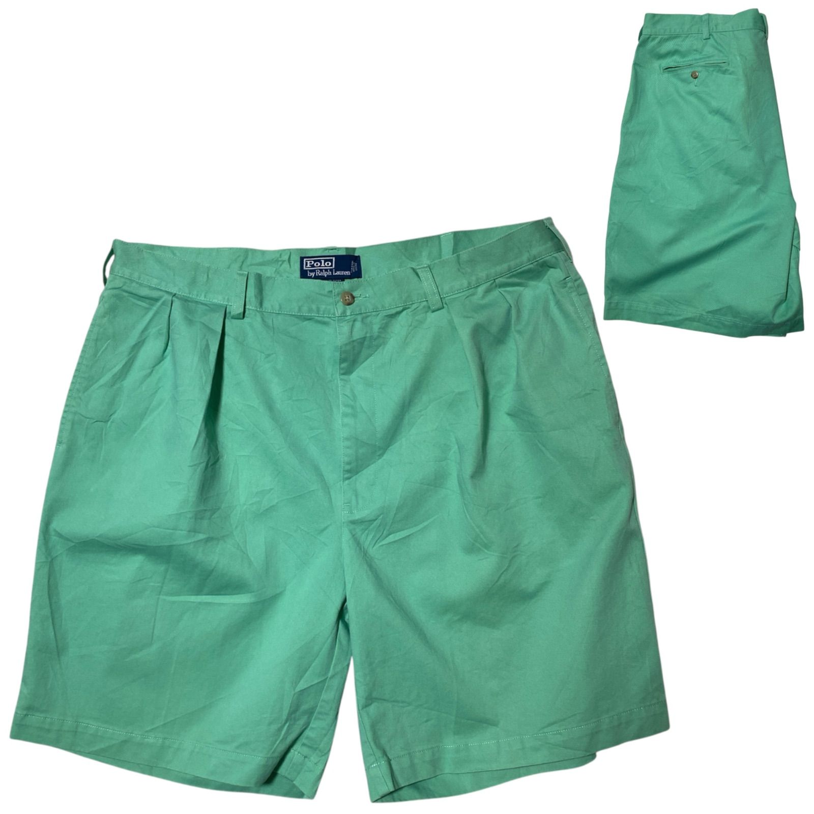 CHM Polo by Ralph Lauren TYLER SHORT ショートパンツ ミントグリーン コットン チノショーツ メンズ レディース ユニセックス 古着