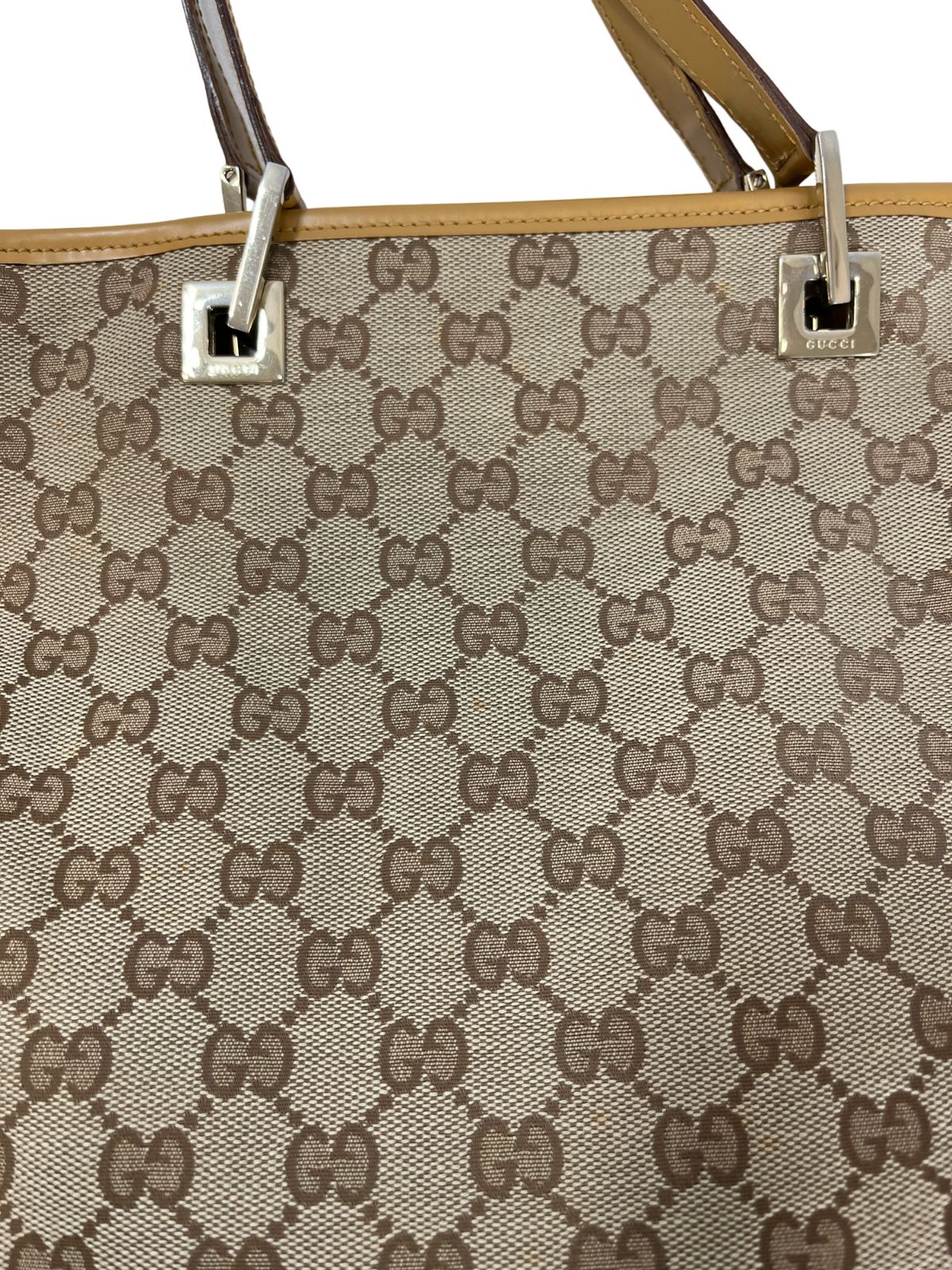 GUCCI グッチ GGキャンバス レザー トートバッグ 鞄 かばん 002.1098 