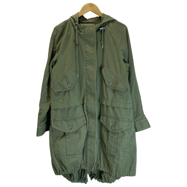 【中古】　MARC BY MARC JACOBS　コート　ロング丈　フルジップ　無地　フード　古着　/2496