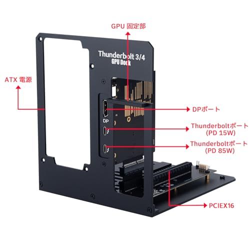 新品】eGPUボックス Thunderbolt 4 / 3 & USB4 対応 最大40Gbps高速