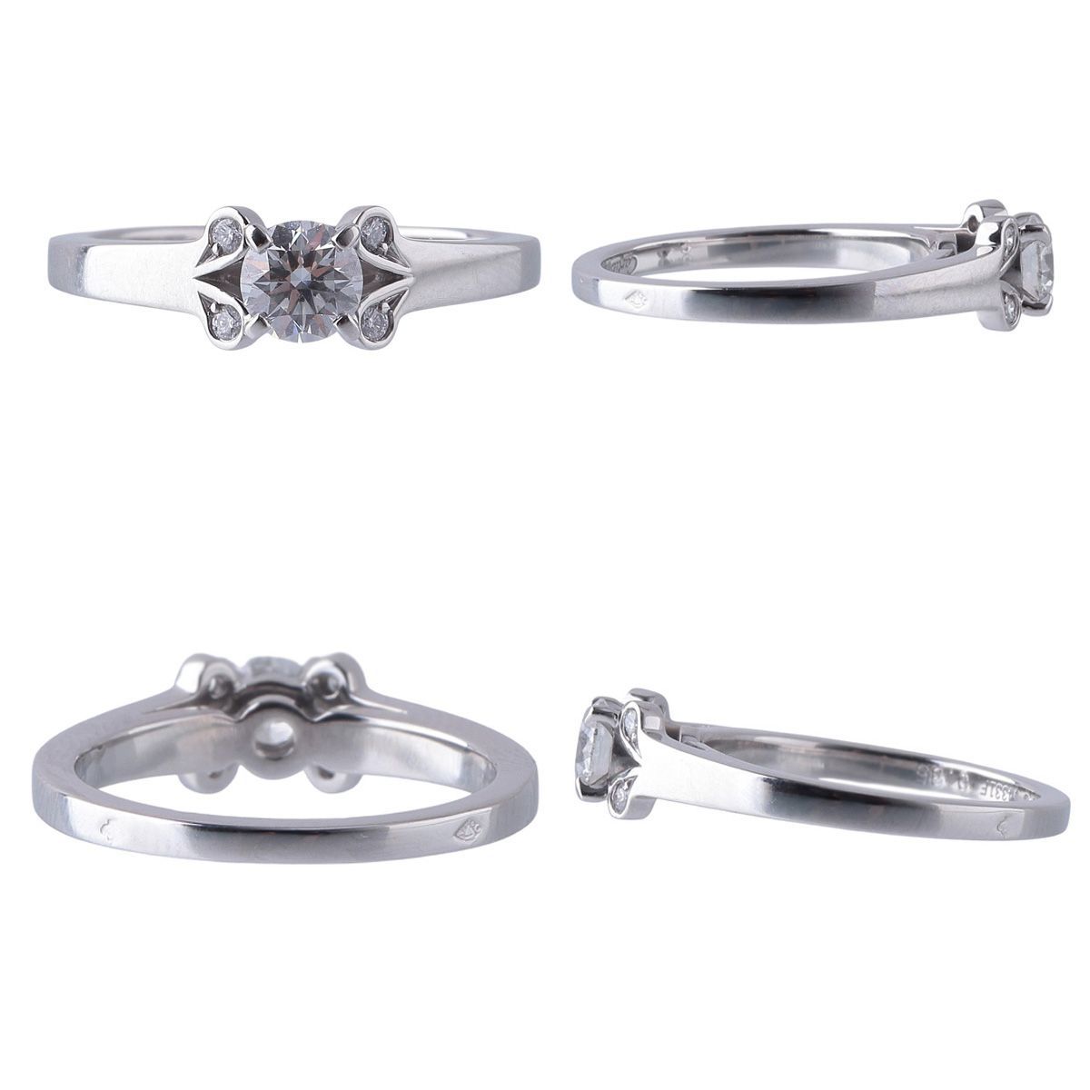 カルティエ バレリーナ ソリテール リング ダイヤ0.35ct H-VVS1-3EX 