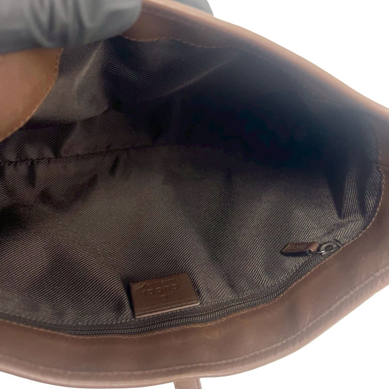 極 美品 GUCCI グッチ ジャッキー 金具 GG キャンバス レザー 本革 