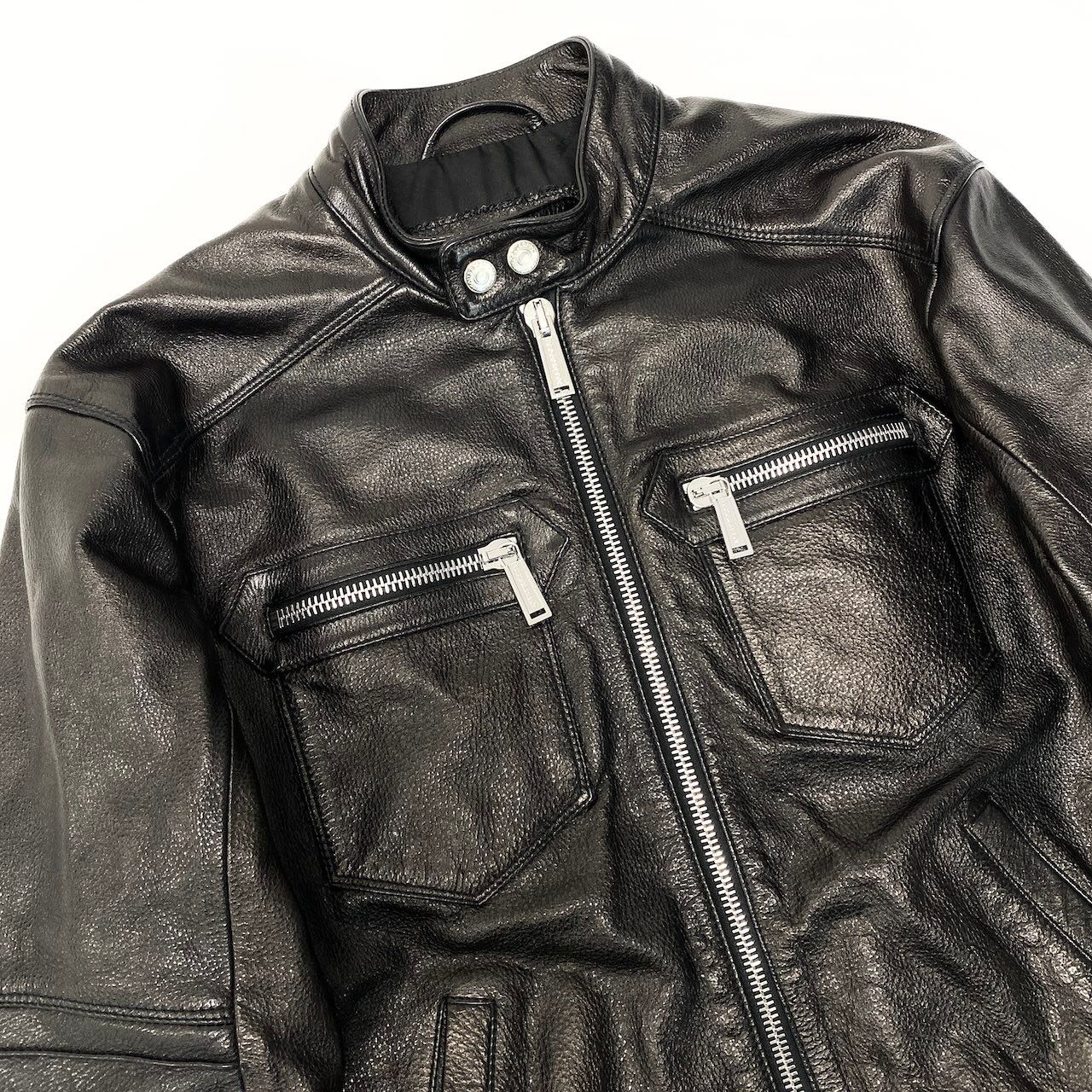 27e11 DSQUARED2 ディースクエアード シングルレザージャケット 