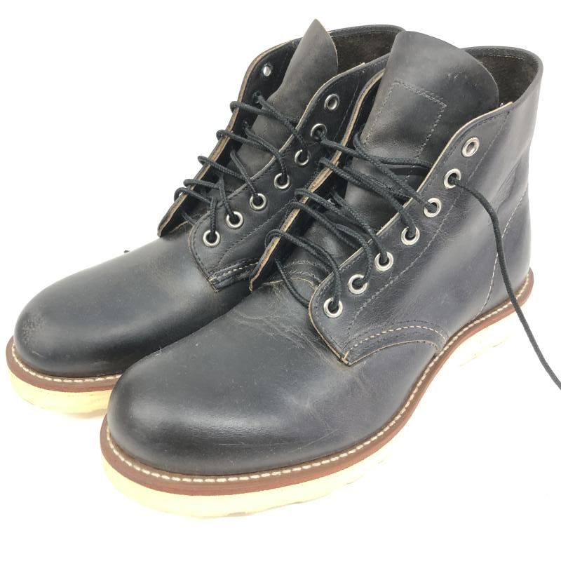 【中古】REDWING レッドウィング 8190 ROUNDE-TOE BOOTS チャコール ラフ＆タフ 26cm[66]