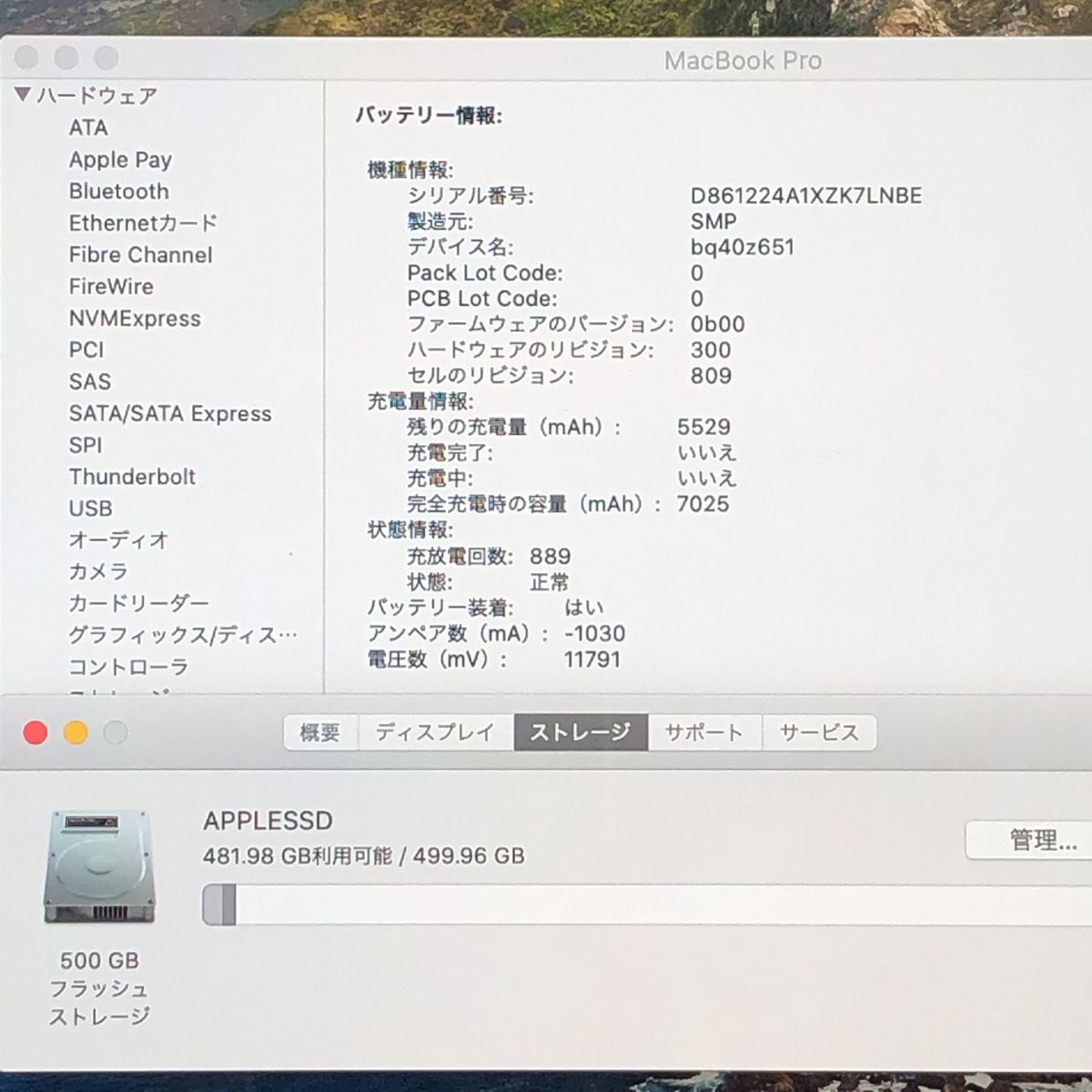 ジャンク MacBook Pro 16