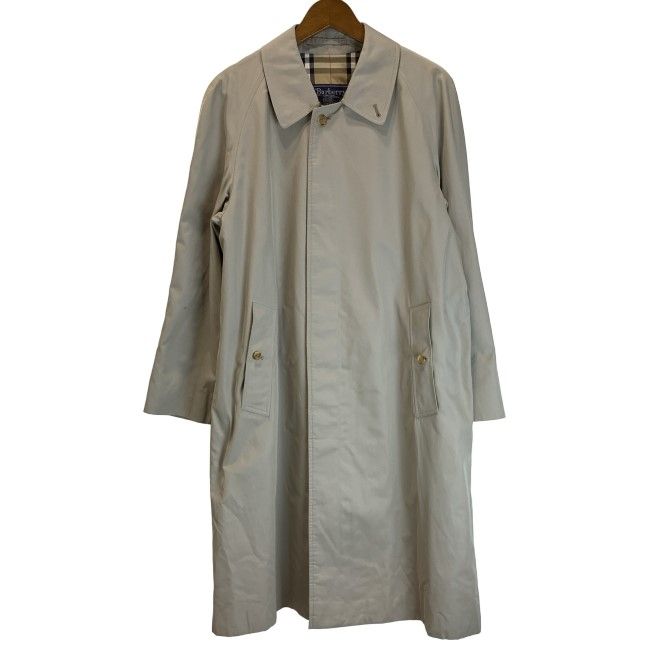 【中古】　Burberry's　ステンカラーコート　ロングコート　ロング丈　フルボタン　無地　ライナーなし　イギリス製　古着　/0118