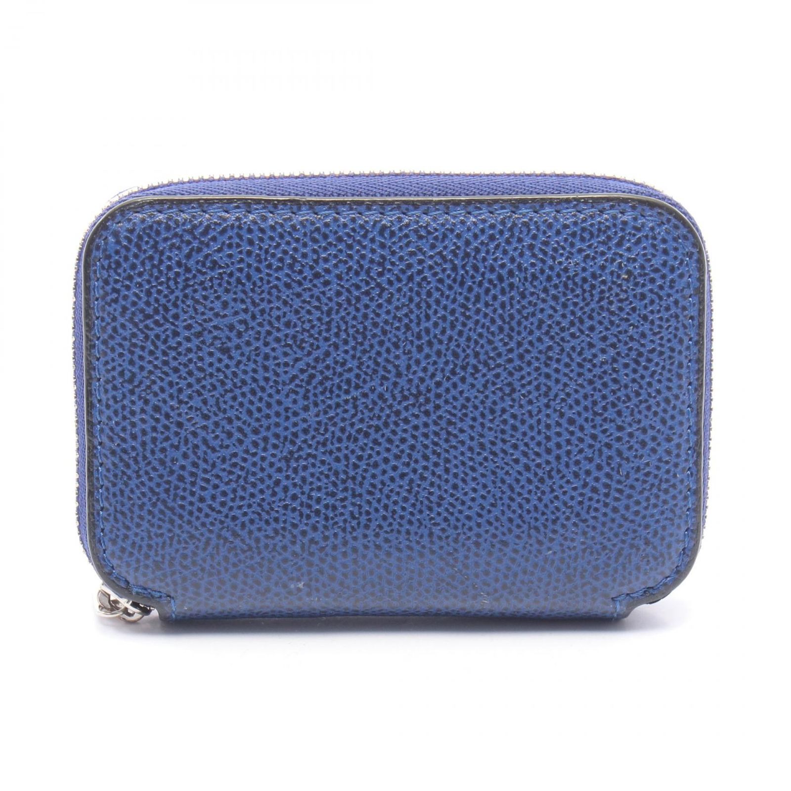 ヴァレクストラ Valextra カードケース ZIP AROUND CARD HOLDER ロイヤルブルー レザー ジップ アラウンド カードフォルダー レディース Used B