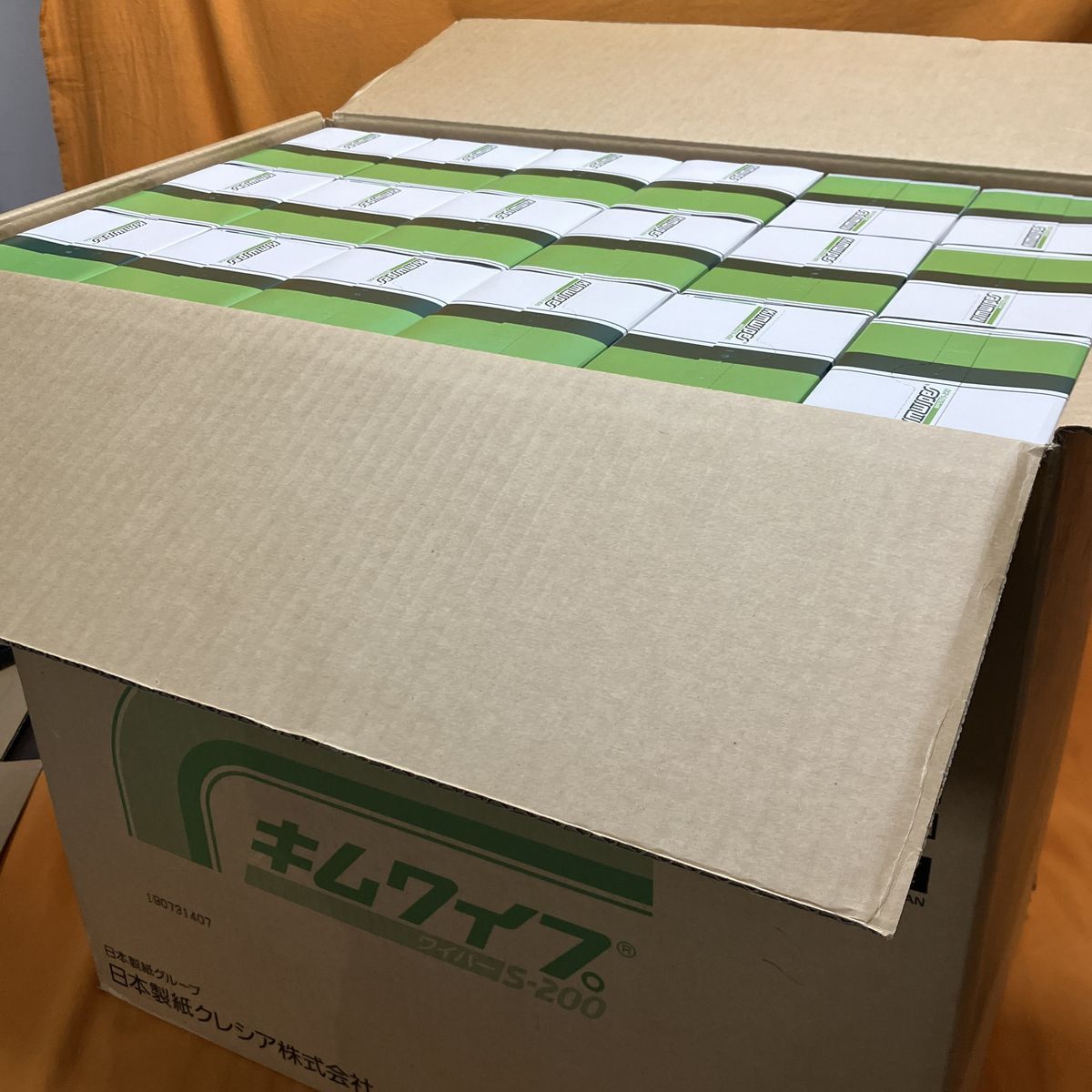 キムワイプ(200枚入×72箱入) 日本製紙クレシア S-200 120ｍｍ×215ｍｍ