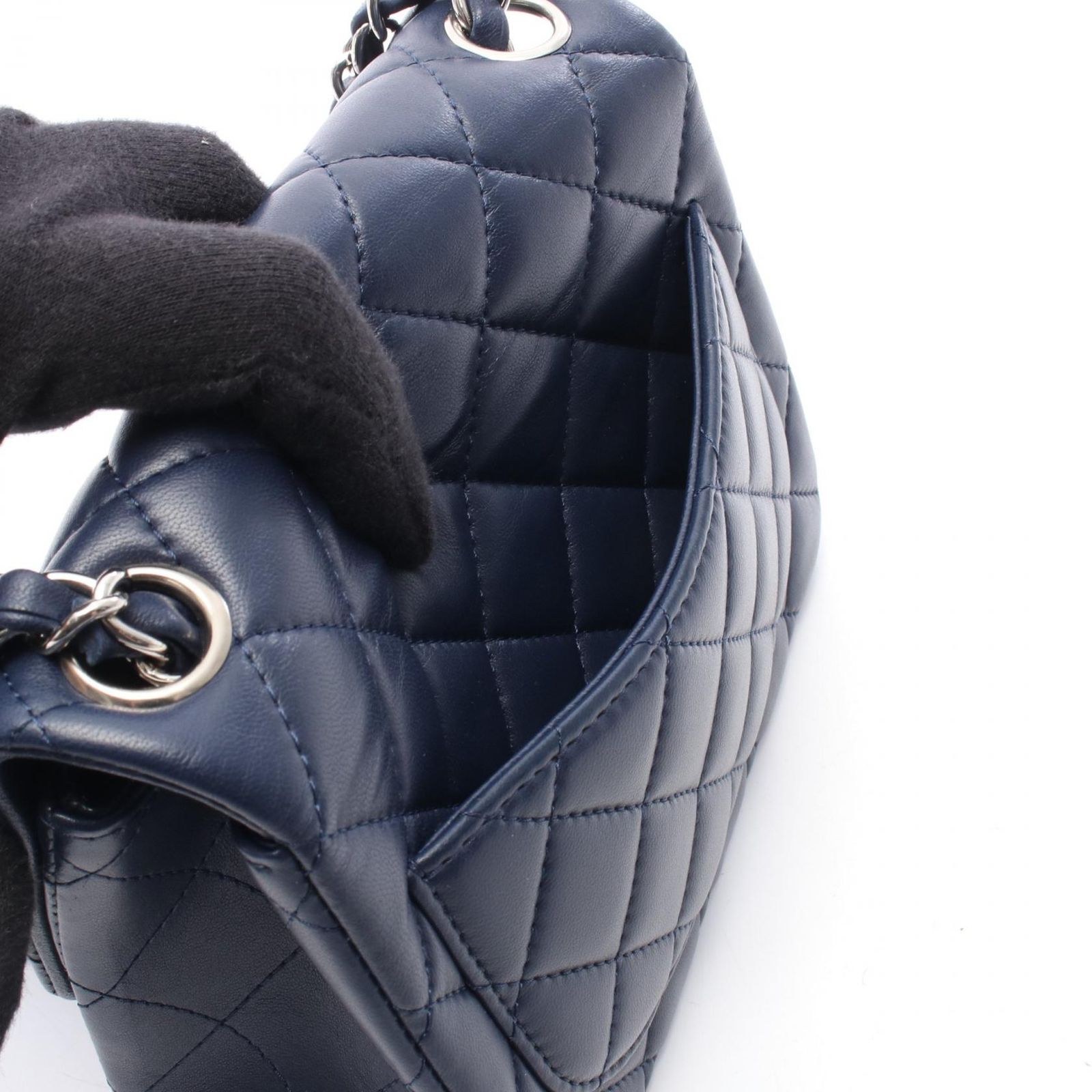 シャネル CHANEL ショルダーバッグ ミニマトラッセ ネイビー 