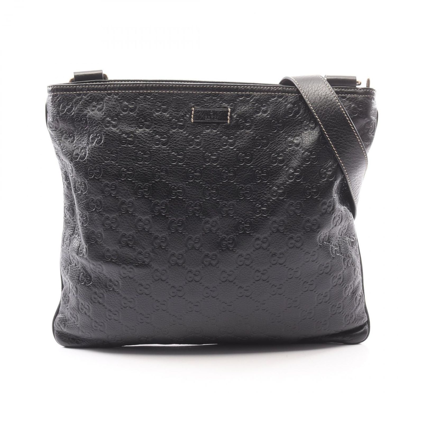 グッチ GUCCI ショルダーバッグ グッチシマ 201446 ブラック レザー 