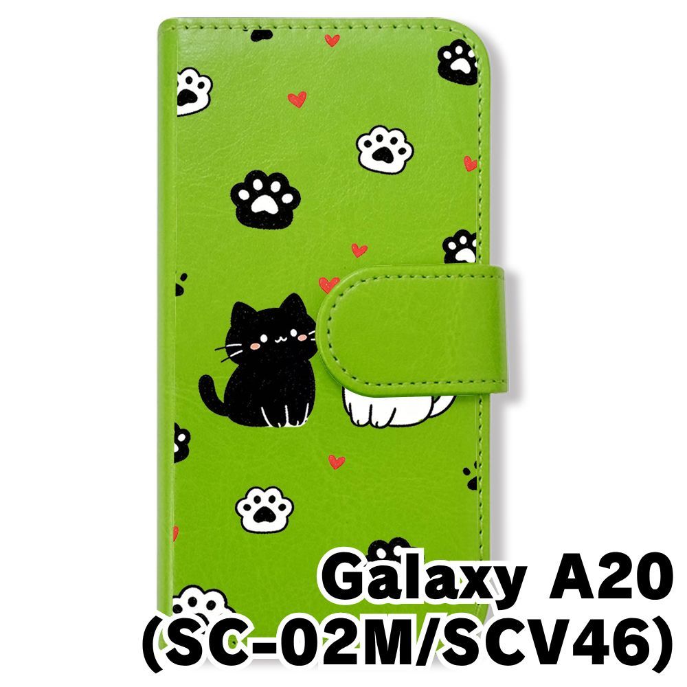 新品未使用】Galaxy A20 SC-02M SCV46 手帳型スマホ ケース カバー (色