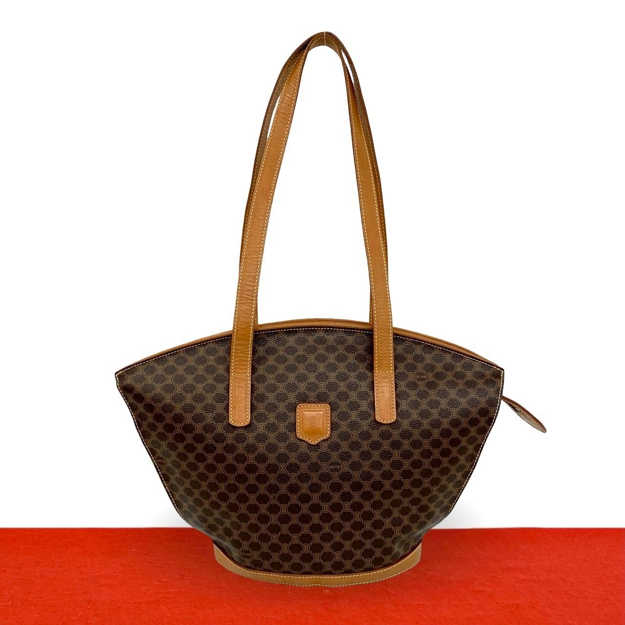 極 美品 CELINE セリーヌ ヴィンテージ マカダム ブラゾン トリオンフ 