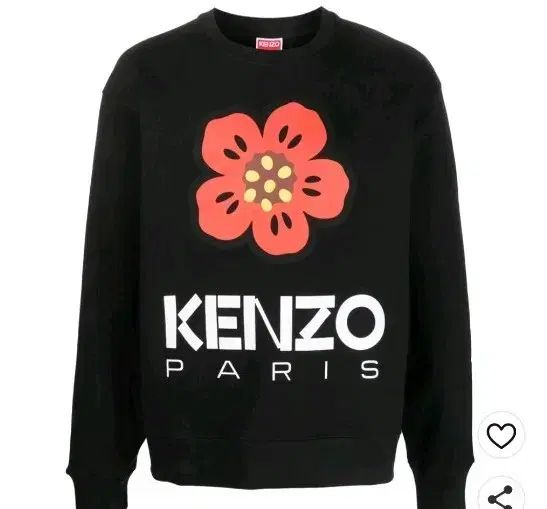 KENZO フラワー ブラック スウェットシャツ