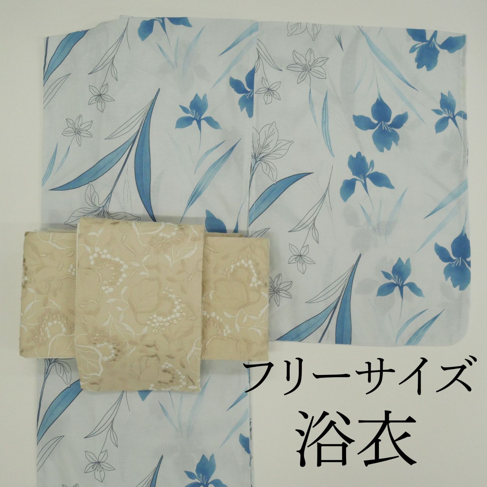 【新品・仕立て上がり】｜浴衣｜綿｜クレマチス｜夏の装いにふさわしい清涼感！