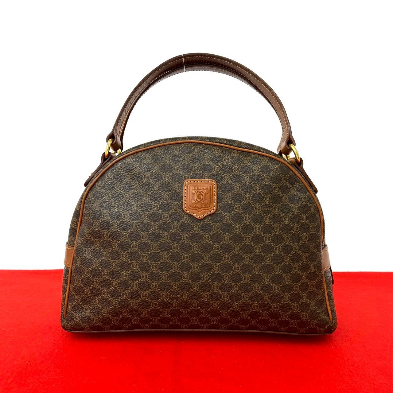 極 美品 CELINE セリーヌ ヴィンテージ マカダム ブラゾン トリオンフ