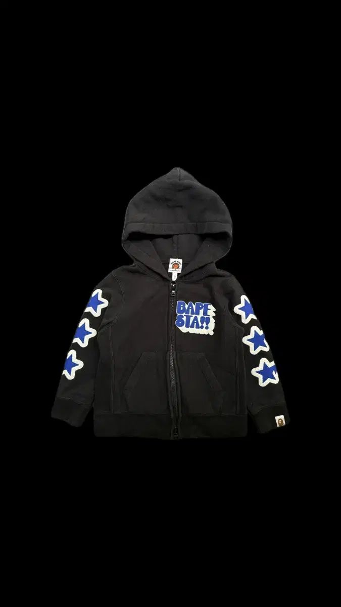 アベイシングエイプ キッズ BAPE STA ブラック フードジップアップ 100