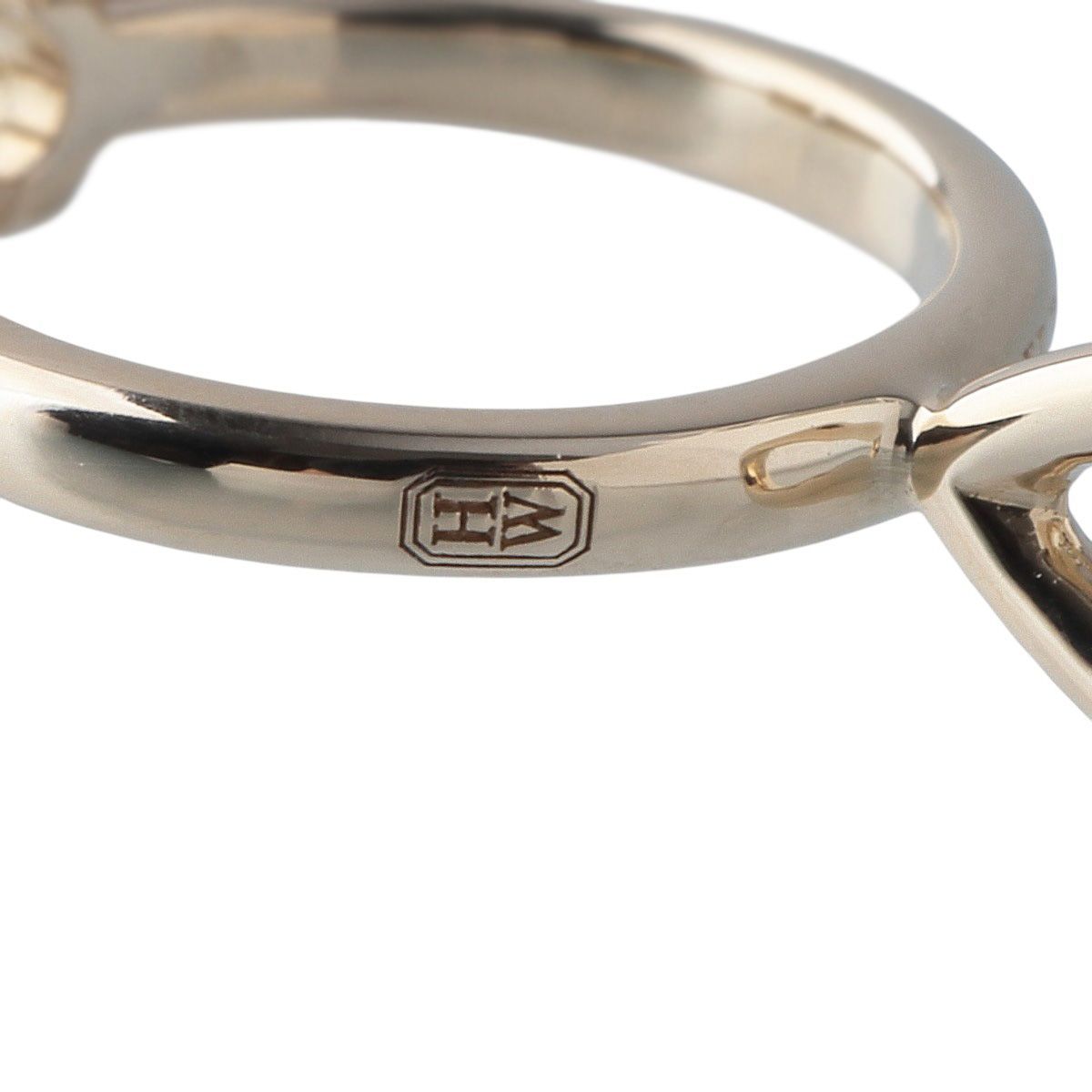 ハリーウィンストン ダイヤ ペンダント HWリング チャーム AU750YG 新品仕上げ済 HARRY WINSTON【26024】