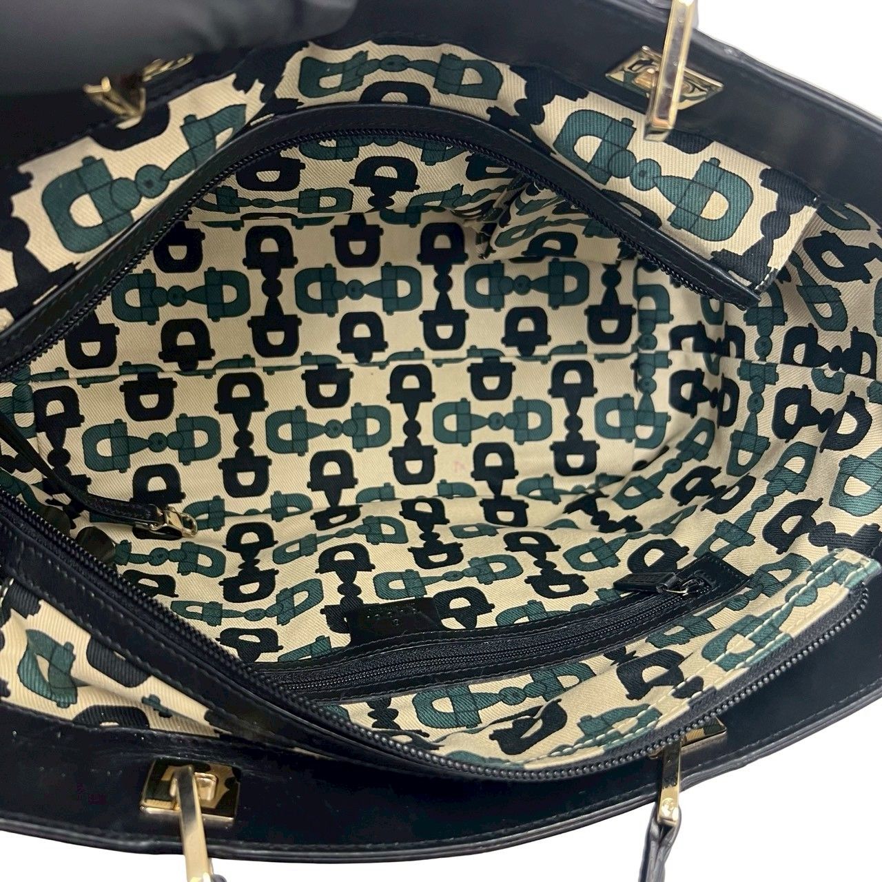 極 美品 GUCCI グッチ シマ GG 柄 ロゴ ゴールド 金具 レザー 本革 